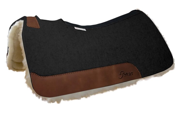 5 Star Equine Products The All Around Pad Fleece Lining Black 7/8"