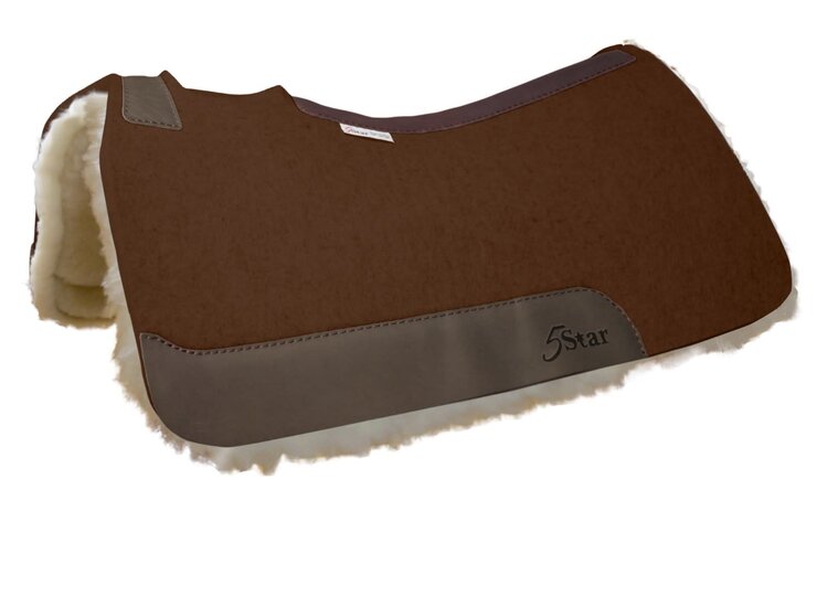 5 Star Equine Products The All Around Pad Fleece Lining Chocolate 7/8"