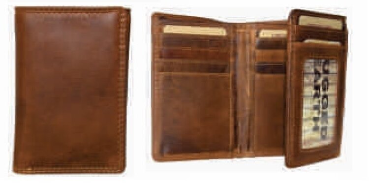 Rugged Earth Mens TriFold Leather Wallet