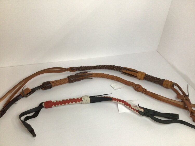 Supreme Western Products Braided Leather Quirt Assorted