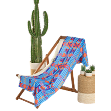 Rock & Roll Denim Aztec Microfibre Towel Sapphire