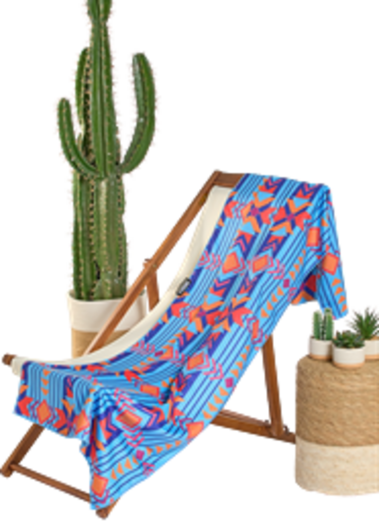 Rock & Roll Denim Aztec Microfibre Towel Sapphire