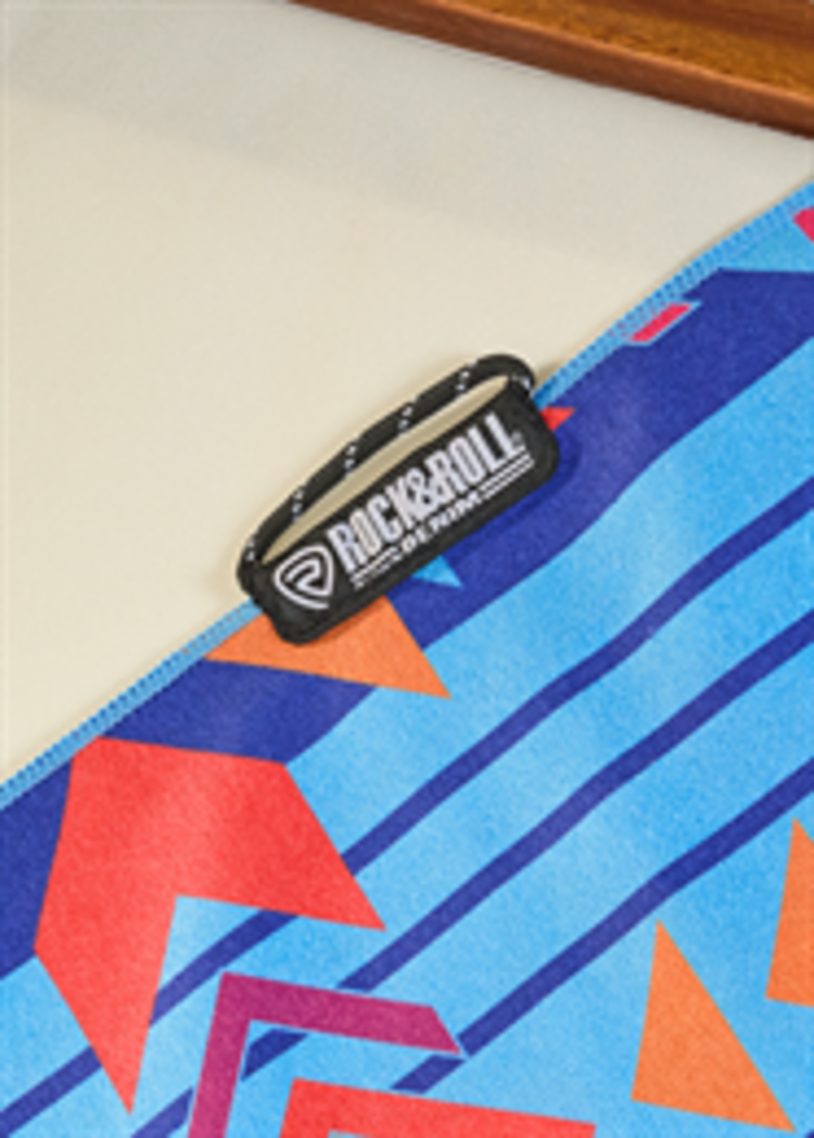 Rock & Roll Denim Aztec Microfibre Towel Sapphire