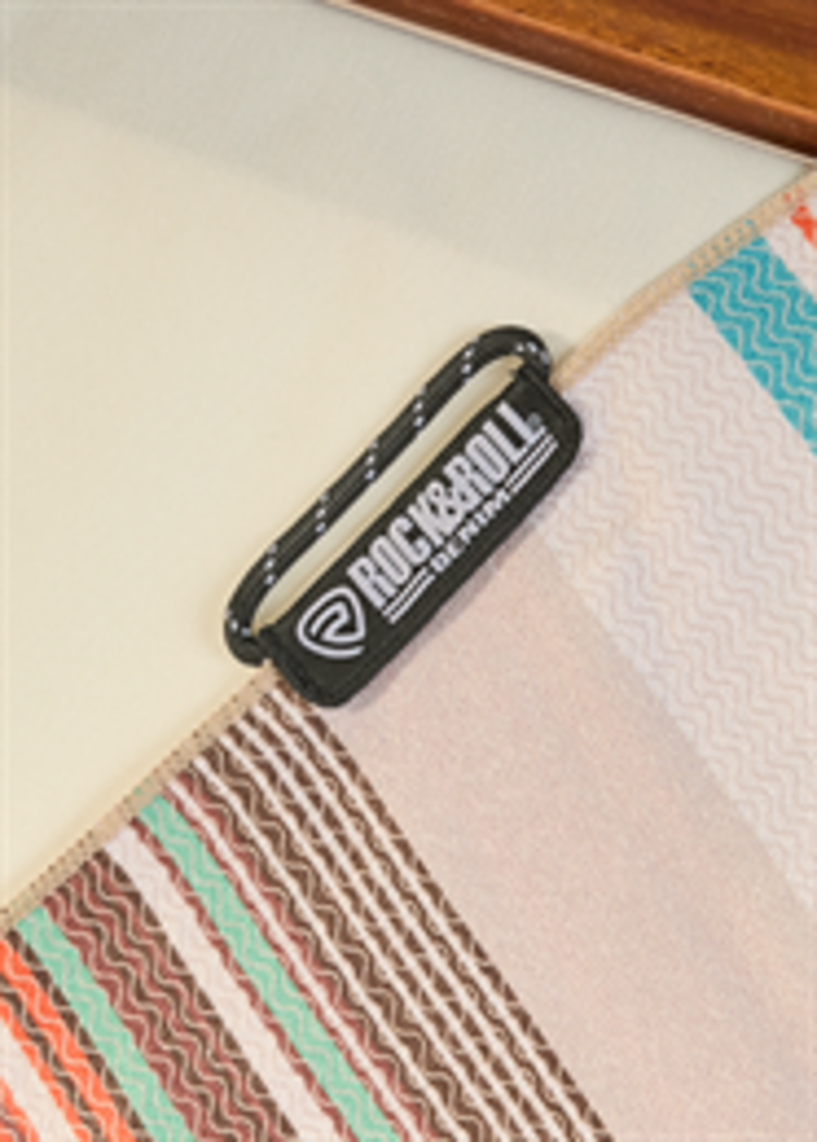 Rock & Roll Denim Stripe Microfibre Towel Tan
