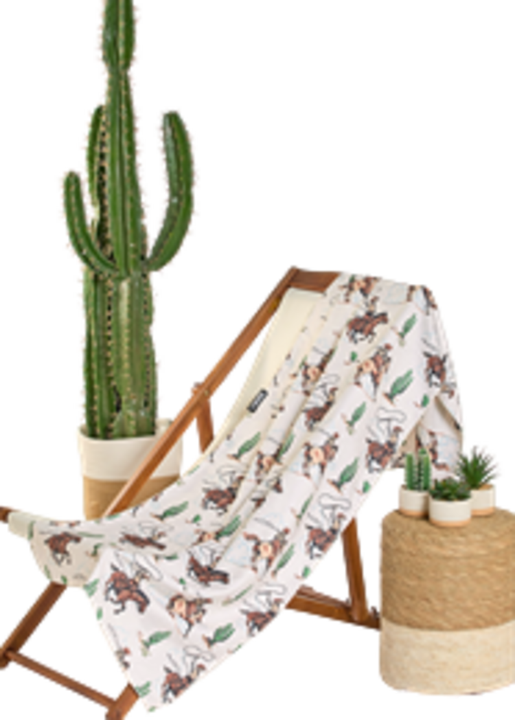 Rock & Roll Denim Stripe Microfibre Towel Natural