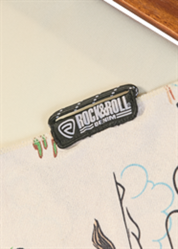 Rock & Roll Denim Stripe Microfibre Towel Natural