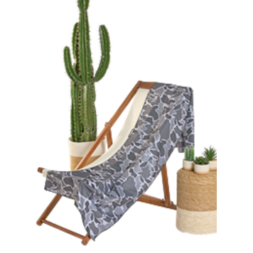 Rock & Roll Denim Camo Microfibre Towel Dark Grey