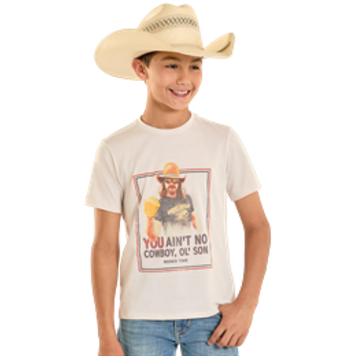 Dale Brisby Youth You Ain't No Cowboy Tee Natural