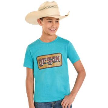 Dale Brisby Youth Ol Son Tee Turquoise