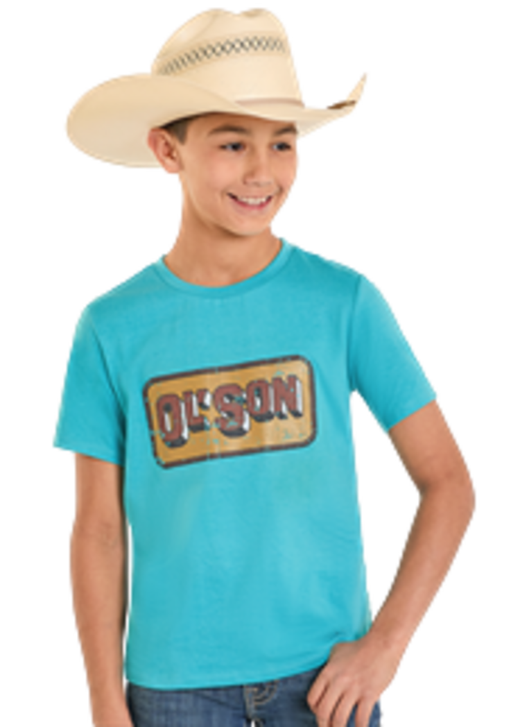 Dale Brisby Youth Ol Son Tee Turquoise