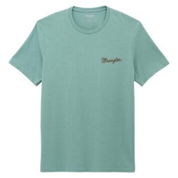 Wrangler Regular Fit Graphic Tee Oil Blue