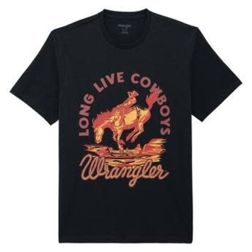 Wrangler Long Live Cowboys Tee Jet Black