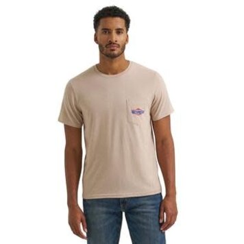 Wrangler Graphic Pocket Tee Oxford Tan Heather