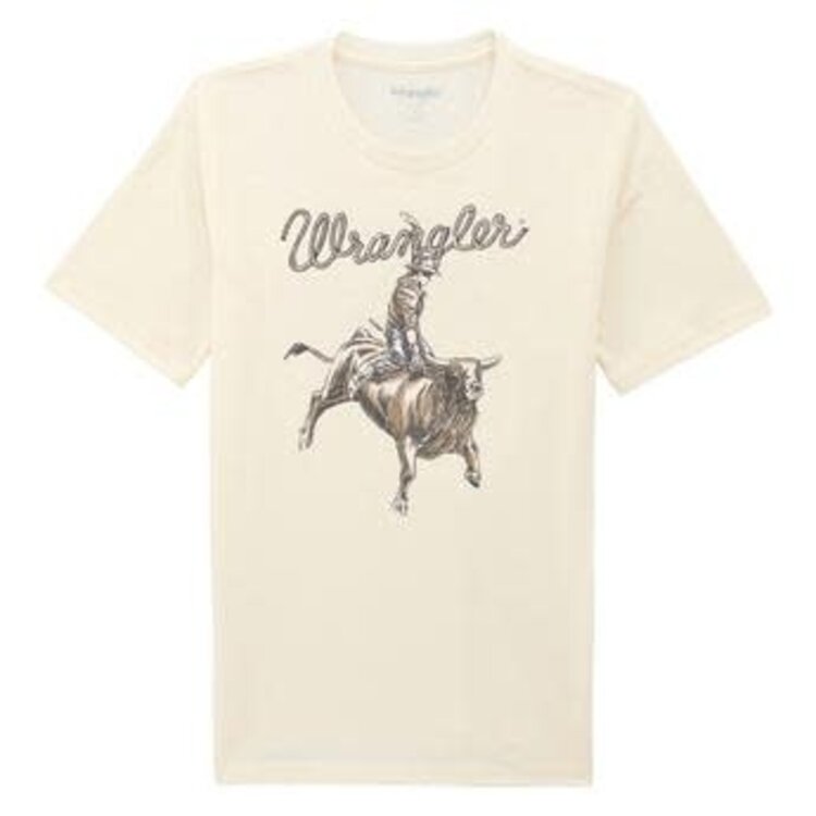 Wrangler Youth Graphic Tee Antique White Heather