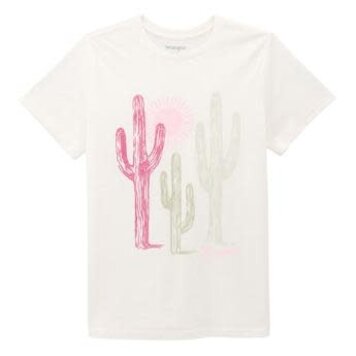 Wrangler Cactus Graphic Tee Bright White Heather