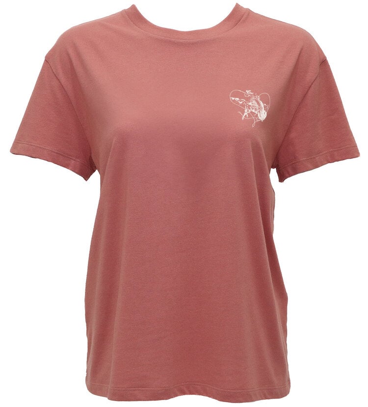 HOOey Buffalo Heart Tee Light Mahogany