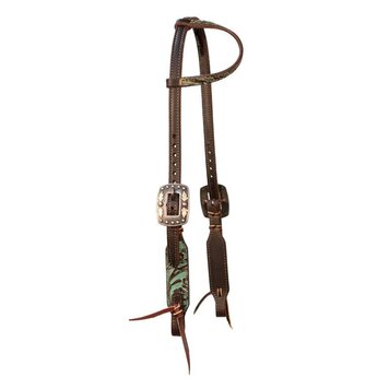 Professional's Choice One Ear 5/8” Tapered Copper Emerald Headstall