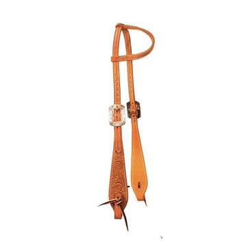 Professional's Choice One Ear Swell Cheek Natural Floral Headstall