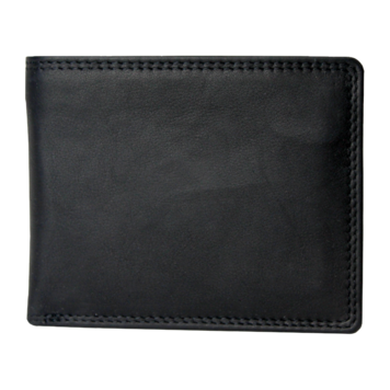 Rugged Earth Bifold Leather Wallet Black
