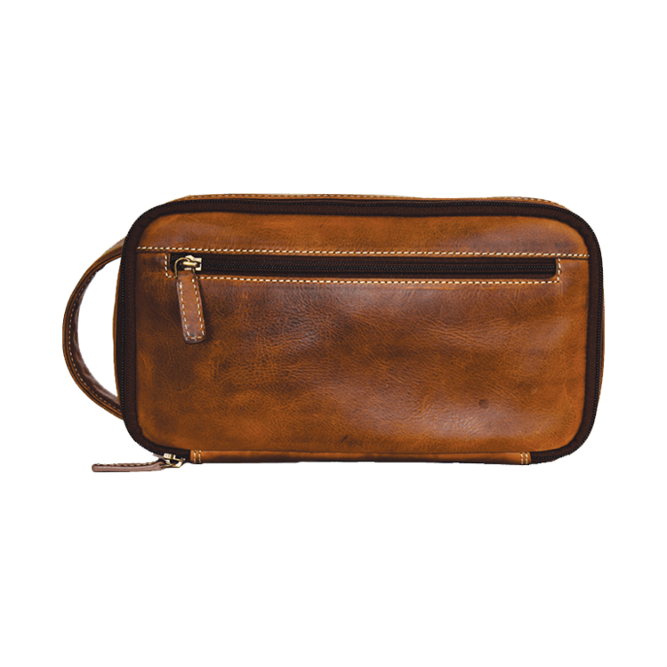 Rugged Earth Mens Leather Toiletry Case