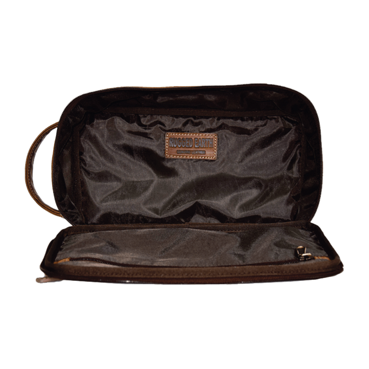 Rugged Earth Mens Leather Toiletry Case