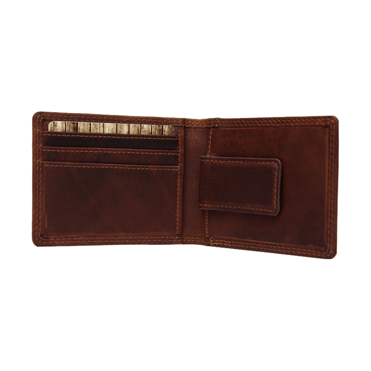 Rugged Earth Leather Money Clip Wallet