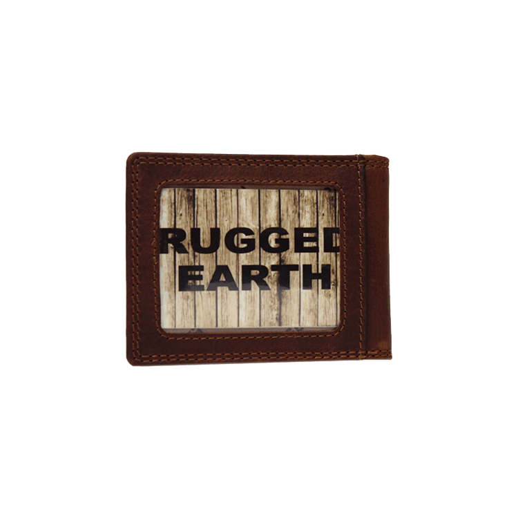 Rugged Earth Leather Money Clip Wallet
