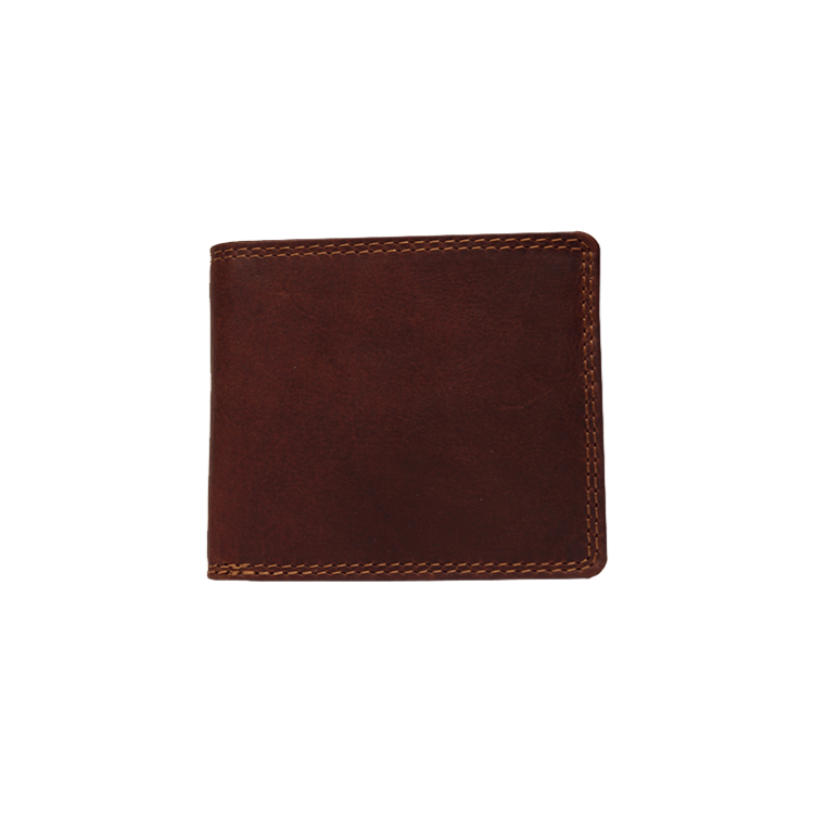 Rugged Earth Leather Billfold Wallet W/ Coin Pocket
