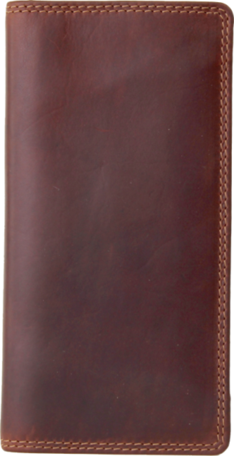 Rugged Earth Plain Leather Fold Over Wallet