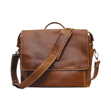 Rugged Earth Messenger Style Leather Briefcase