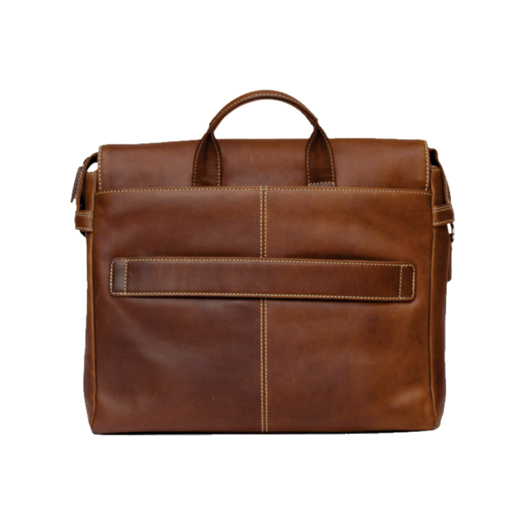 Rugged Earth Messenger Style Leather Briefcase