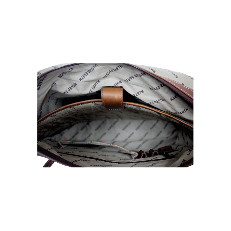 Rugged Earth Messenger Style Leather Briefcase