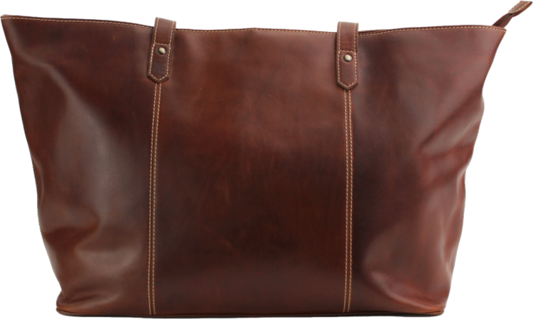 Rugged Earth Full Grain Leather Organizer Tote Brown