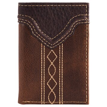 Justin Trifold Wallet Yoke W/ Stitching
