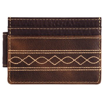 Justin Slim Card Wallet W/ Stitching