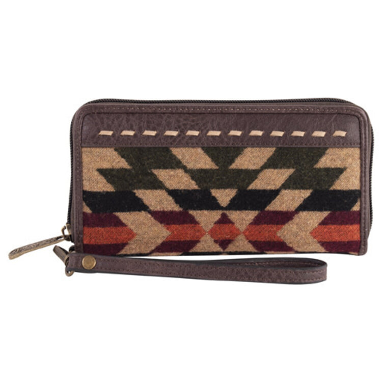 Justin Large Wallet Brown Multi Aztec