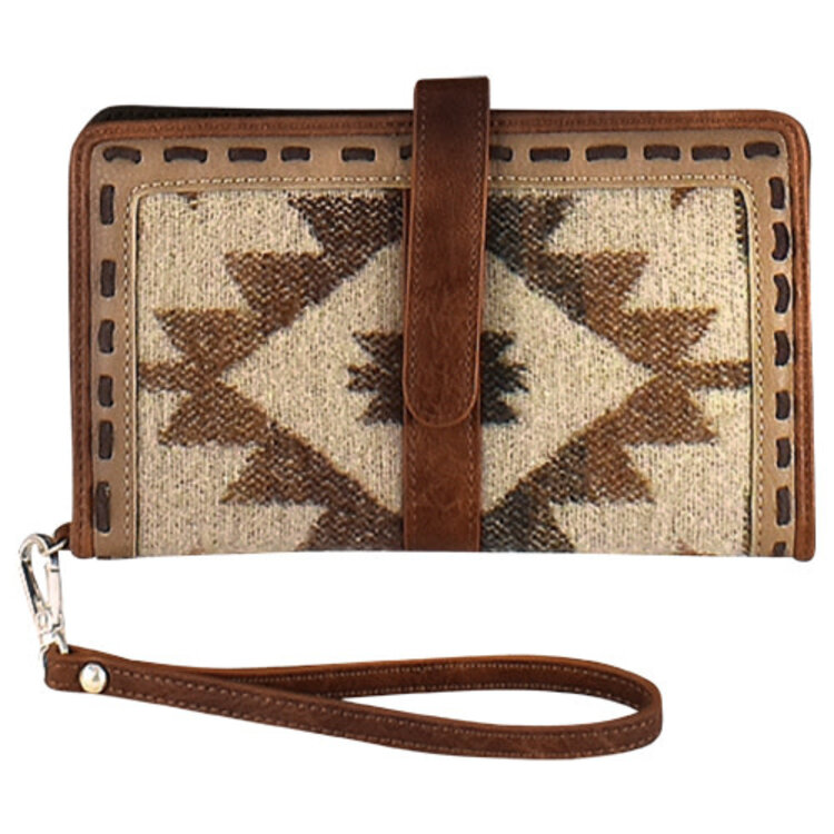 Justin Large Wallet Tan Aztec Blanket