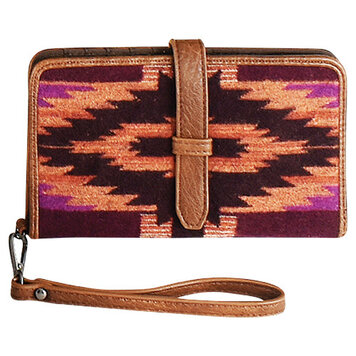 Justin Large Wallet Purple Aztec Blanket
