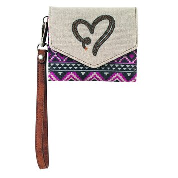 Justin Mini Wallet Canvas W/ Rope Heart
