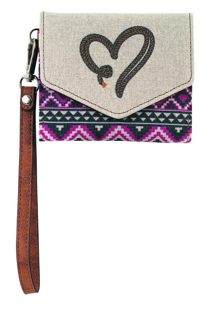 Justin Mini Wallet Canvas W/ Rope Heart