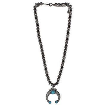 Justin Round Saucer Bead Chain W/ Naja Pendant