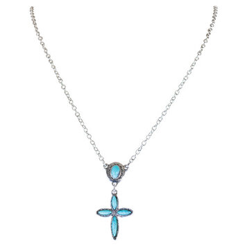 Justin Small Pendant W/ Stone Cross