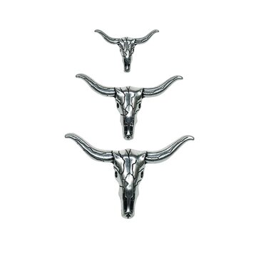 Justin 3 Pack Hat Pin Steer Skulls