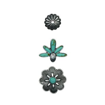 Justin 3 Pack Hat Pin Faux Turquoise Agave