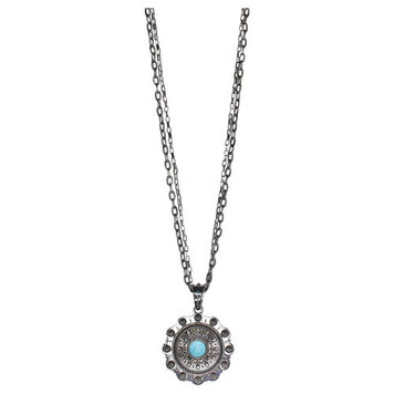 Justin 2 Strand Chain W/ Round Concho