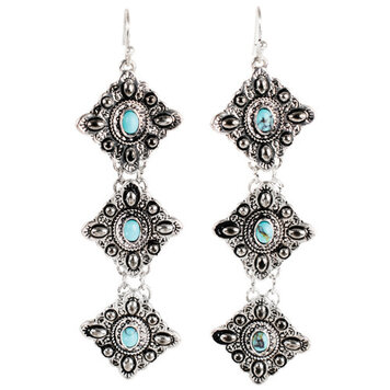 Justin Diamond Conchos W/ Turquoise Stones