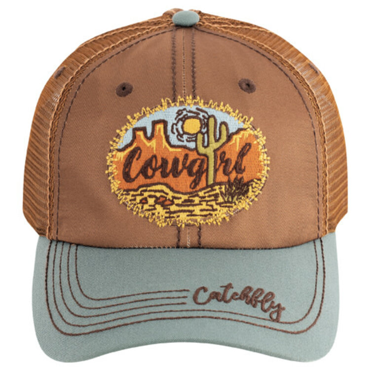 Catchfly Embroidered Cowgirl Baseball Cap