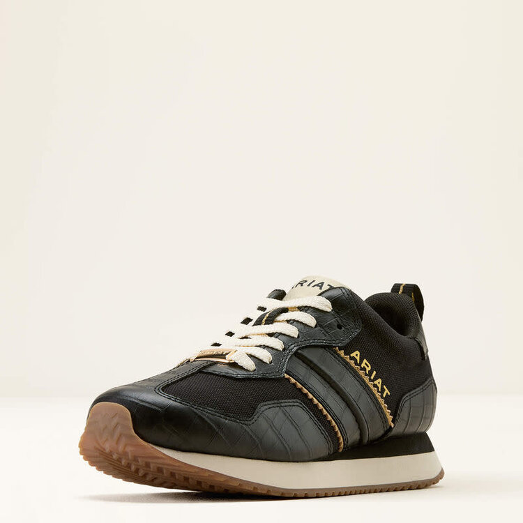 Ariat Ranch Runner Black Luxe Caviar Croc