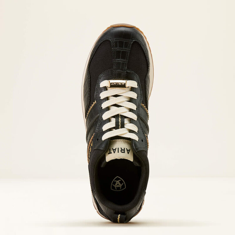Ariat Ranch Runner Black Luxe Caviar Croc