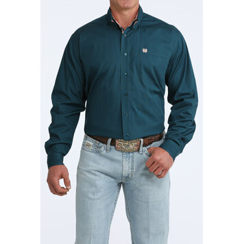 Cinch Solid Button Down Teal